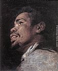 Head Canvas Paintings - Head Study of a Young Moor